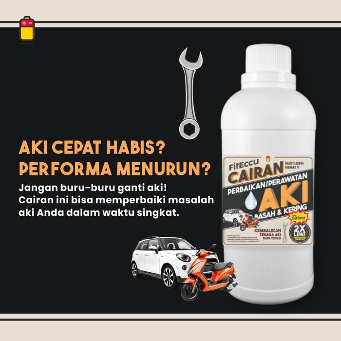 FITECCU AIR AKI KERING CAIRAN VITAMIN PERBAIKAN PERAWATAN AKI ECCU KERING BASAH MOTOR MOBIL -