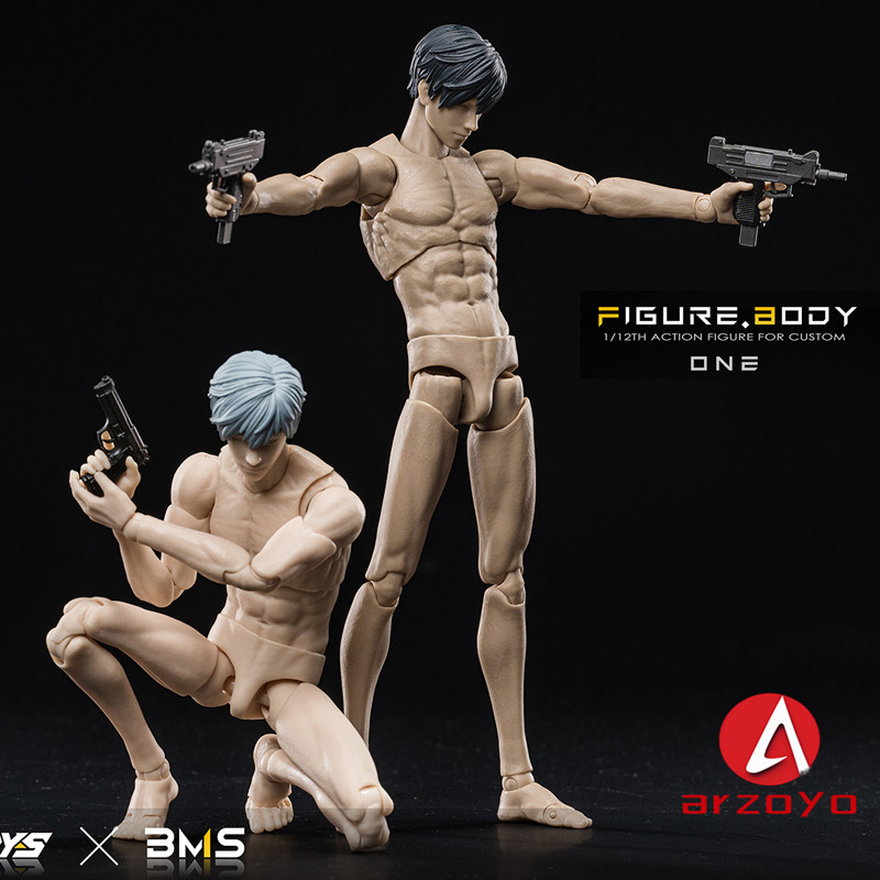 Vtoys X Bms 1/12 Vb002 White Vb003 Yellow Male Muscle Joint Body 16.5Cm Super Flexible Articulated