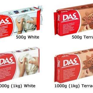 "New" DAS Modelling Clay / Tanah Liat 1 kg White / Terracotta