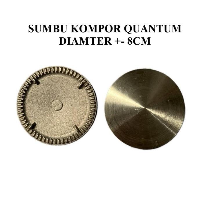 Burner Kuningan Original Quantum 8 cm - Sumbu Kompor Gas Kepala Tungku Api Biru Sparepart Kompor