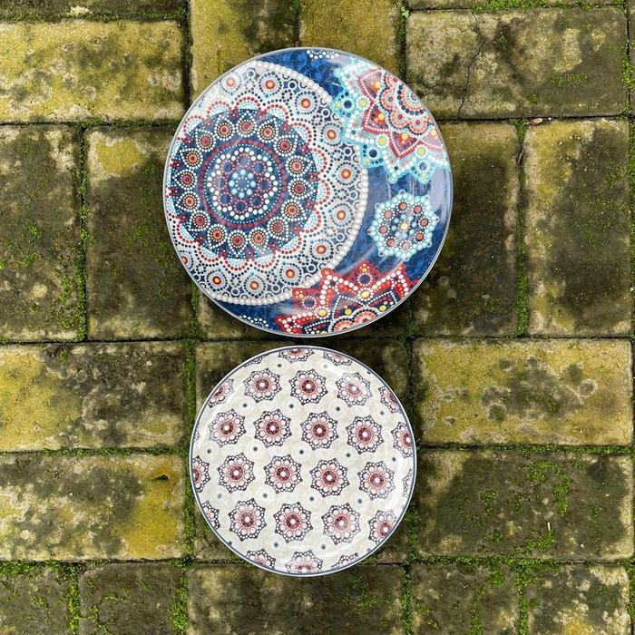 Set Piring Maroko Pajangan Dinding/Walldecor Piring Keramik/FREE KAWAT GANTUNG