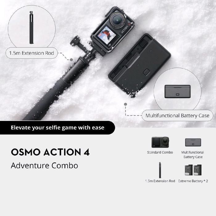 DJI Osmo Action 4 Adventure Combo - DJI Action Camera Garansi Resmi
