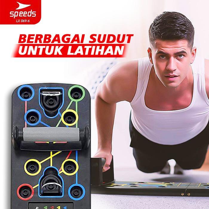 Speeds Push Up Board + Resistance / Push Up Stand Bar Alat Push Up Outdoor Portable 069-6