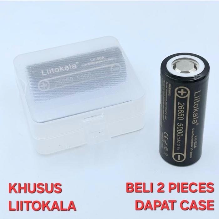 Liitokala Lii-50A 26650 5000Mah Hicapacity Li-Ion Rechargeable Battery
