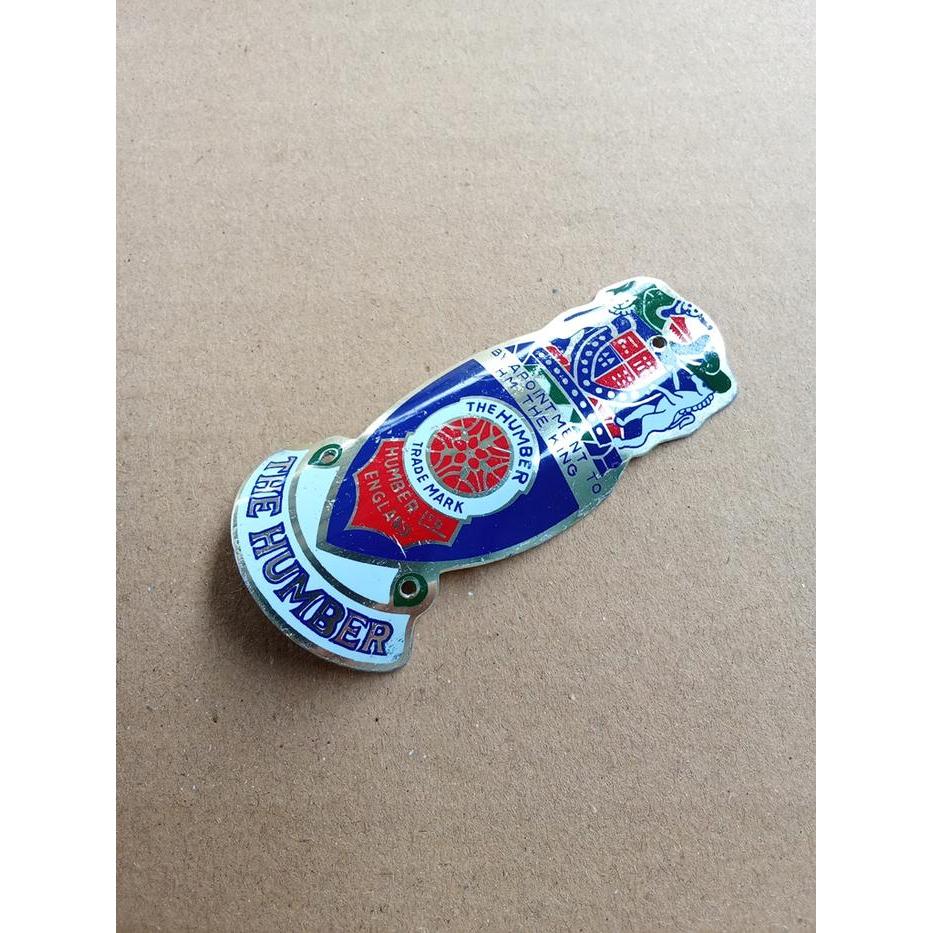 EMBLEM SEPEDA ONTHEL PLAT MERK HUMBER BLUE