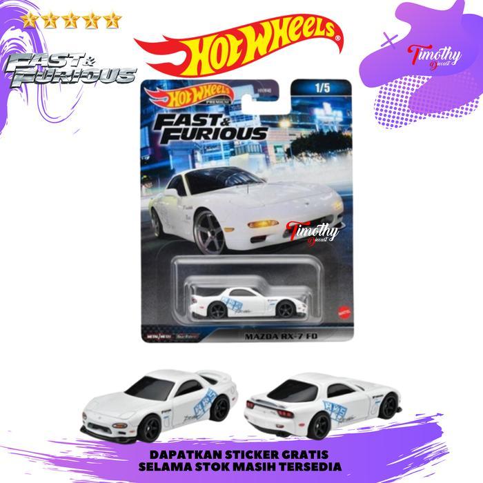 HOT WHEELS PREMIUM MAZDA RX 7 FD HKS PUTIH FAST FURIOUS COLLECTOR ORIGINAL QUALITY