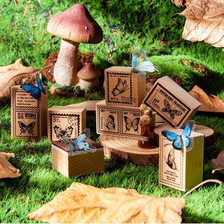 Wooden Stamp - Vintage Butterfly Frame Series
