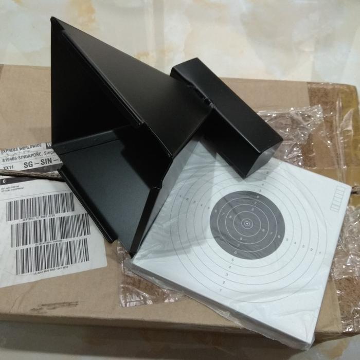Box Target Holder Pellet Trap Kotak Sasaran Tembak + Kertas Target Co