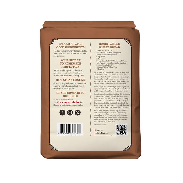 BOB'S RED MILL ORGANIC WHOLE WHEAT FLOUR 2,27 KG