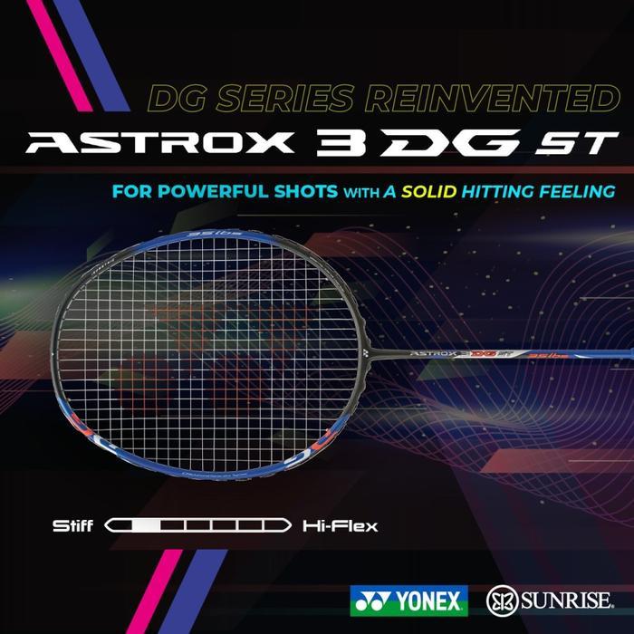 Terbaru Raket Badminton Yonex Astrox 3 Dg St 3Dg St 3Dgst Black Blue