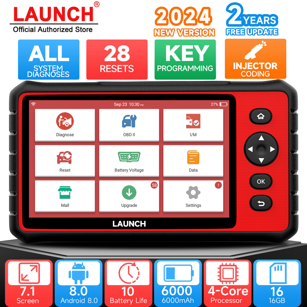 LAUNCH X431 CRP909C OBD2 Car Diagnostic Tools Professional IMMO ABS A/F EPB TPMS Oil Reset All Syste