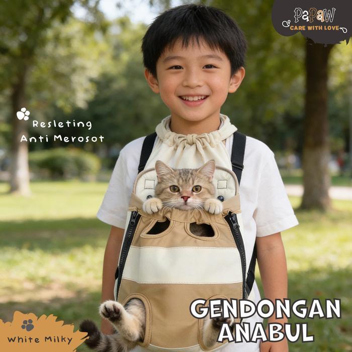 Gendongan Kucing Depan Belakang Tas Gendong Anjing Kitten Lucu Kecil Besar Hewan Jumbo