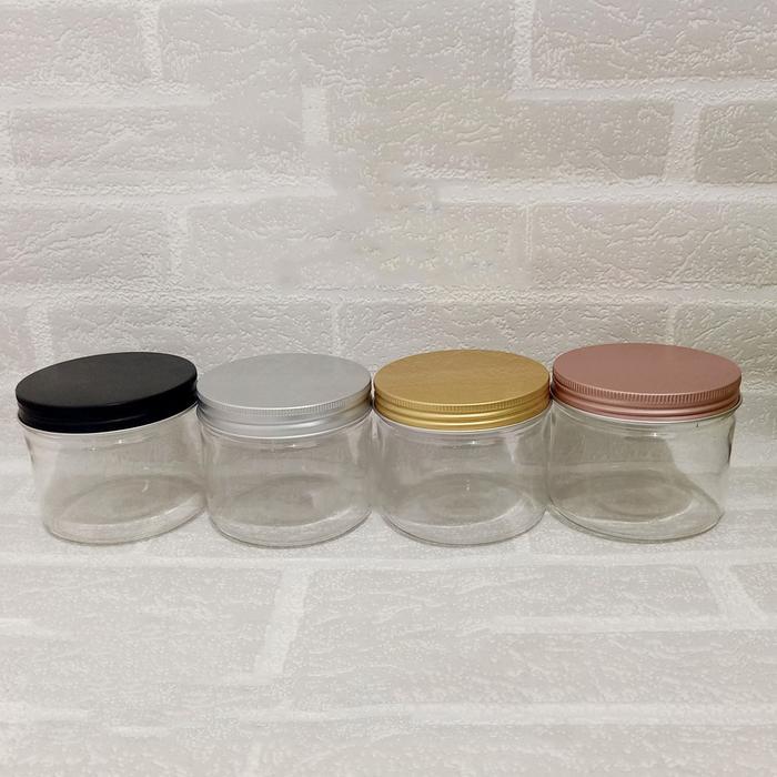 Toples Plastik 400ml Tutup Aluminium / Jar 400ml Plastik