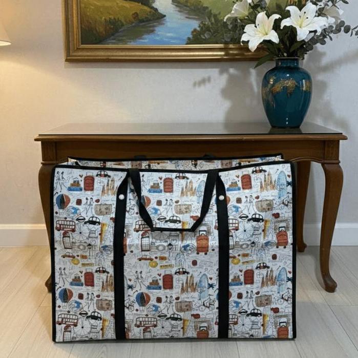 Tas Karung Serbaguna Tas Karung Belanja Besar Jumbo Tas Loundry Penyimpanan