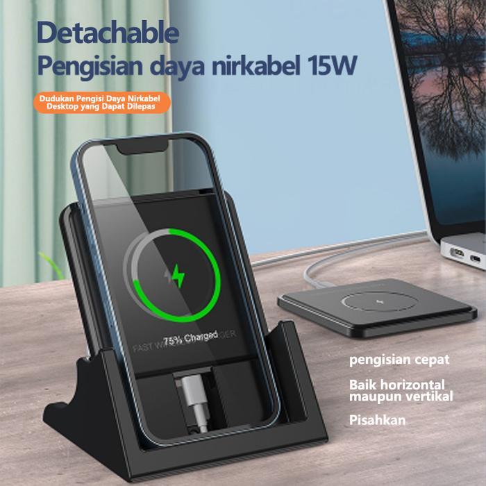 NETPAC Charger Wireless Fast Charging 15W Qi Fast Charger Deskstop Stand Dock For Samsung Xiaomi