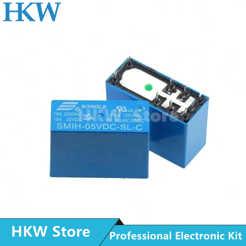 10pcs Relay SMIH-05VDC-SL-C SMIH-12VDC-SL-C SMIH-24VDC-SL-C 5V 12V 24V Relays 250V 16A 8PIN SMIH-05V