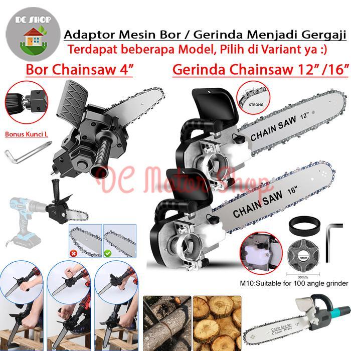 Orion Modern - Adaptor Chainsaw Chain Saw Mesin Bor / Gerinda Converter Gergaji Saw