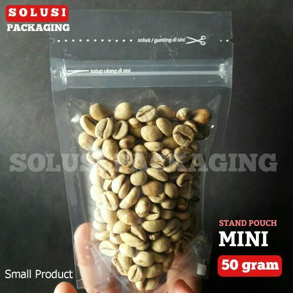 JTTOP" STAND POUCH MINI 50 GR/KEMASAN KOPI SNACK/PLASTIK KLIP/PACKAGING