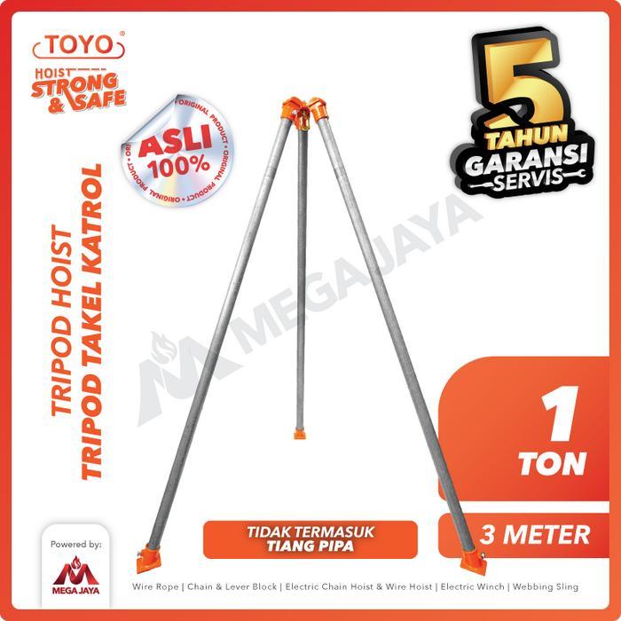 TOYO Tripod Hoist / Rescue Tripod 1 Ton x 3 Meter