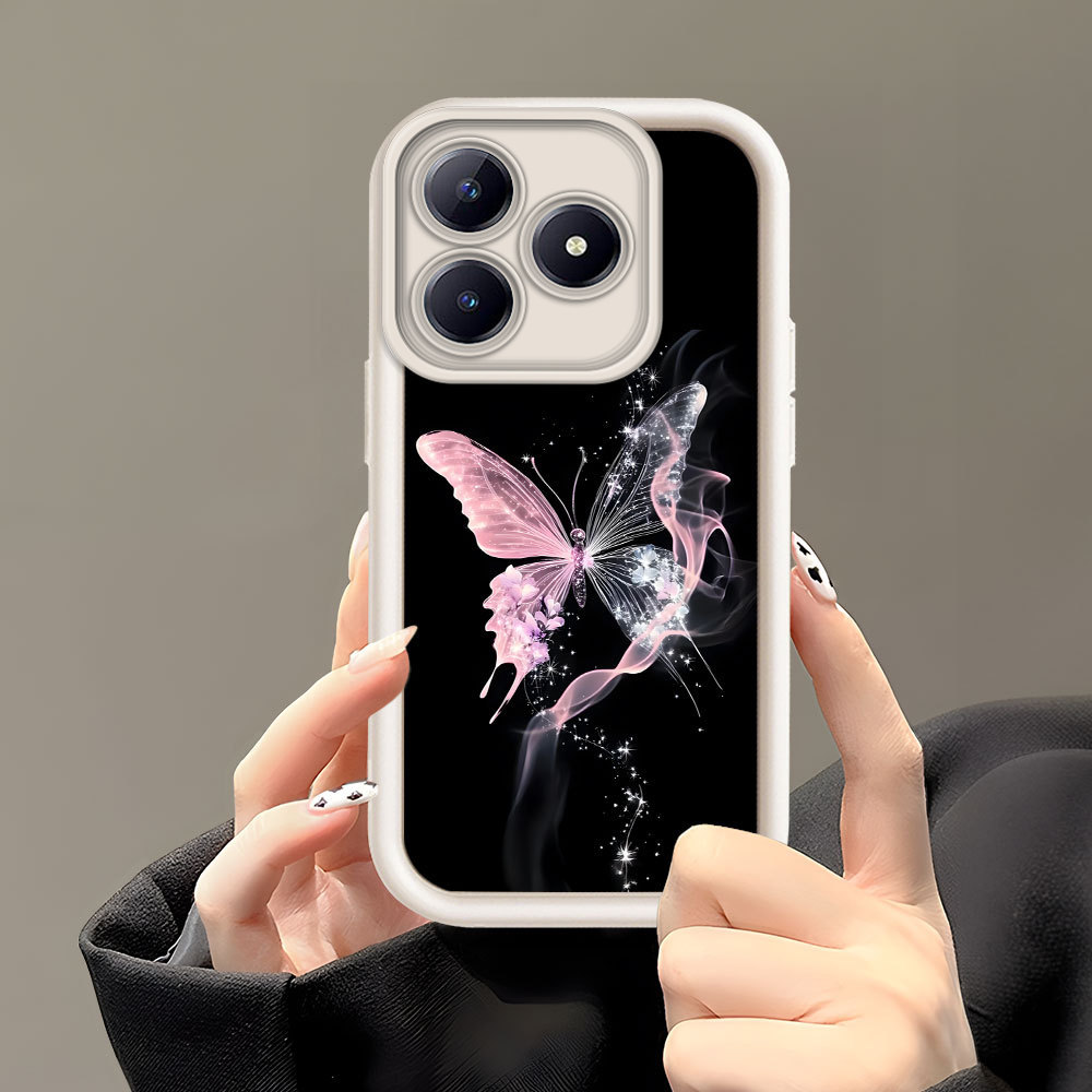 Casing Hp Untuk Realme C63 C61 Narzo N63 Phone Case Softcase Soft Imut Kesing Kupu Cassing DXH30 616