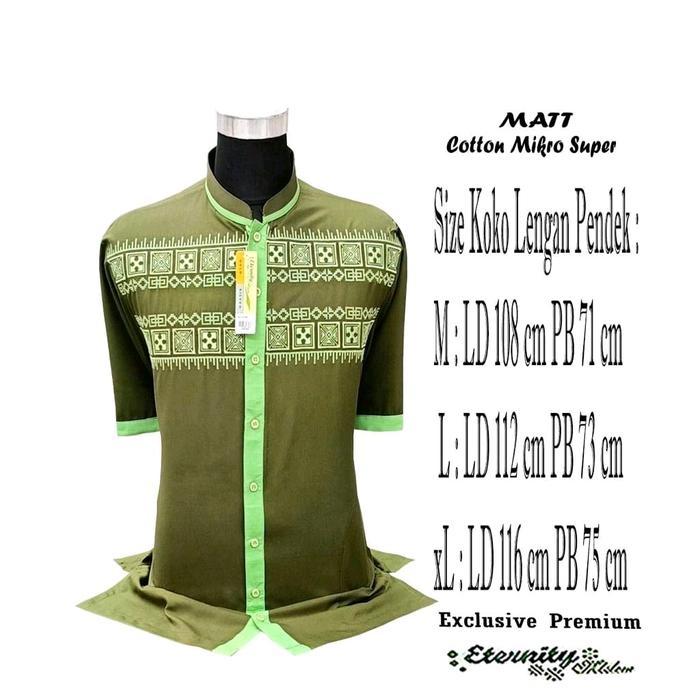 m3 Baju koko dewasa lengan pendek bordir