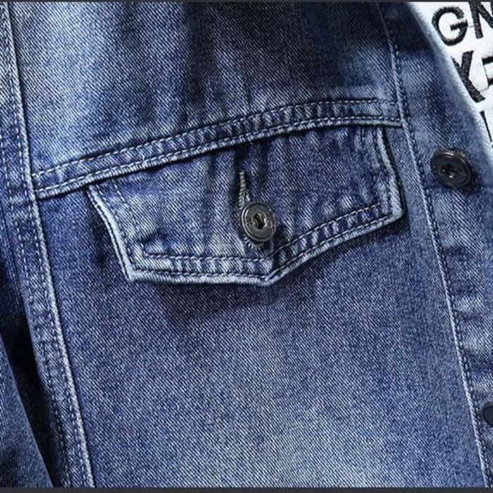 Jaket Jeans Denim Kupluk Bertopi Pria Wanita Terbaru Cowok Distro Keren Tebal Casual