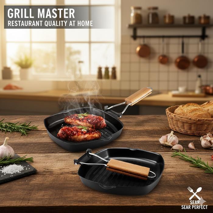 Anti Lengket Premium TD Panci Teflon Kotak Alat Panggang Daging BBQ Square Grill