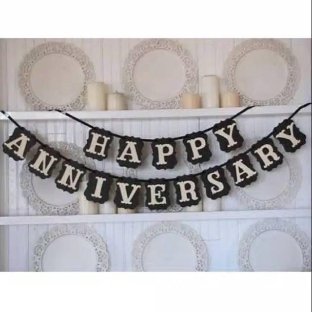 Banner happy anniversary / tulisan happy anniversary
