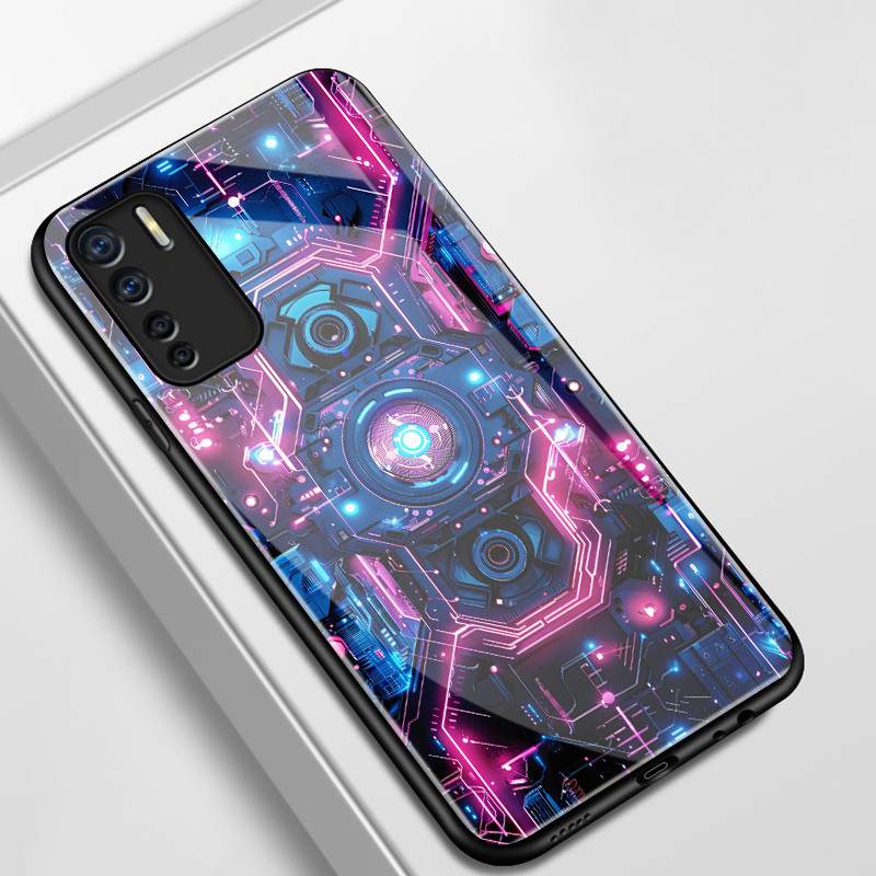 Casing Hp Untuk OPPO A91 Reno 3 F15 Case Casing pola Teknologi Masa Depan Kasing HP Kesing keras kac