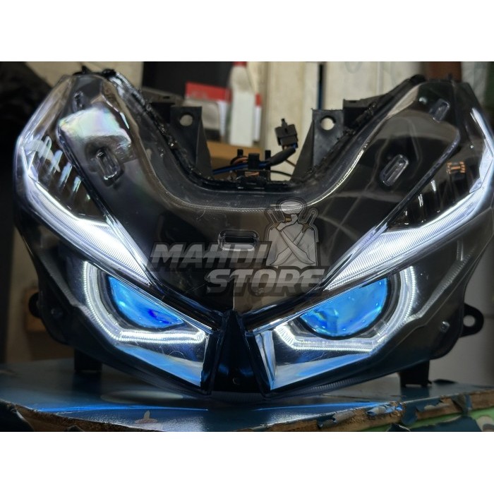 Custom Headlamp Lampu Vario 125 150 OLD NEW LED PROJIE BILED WST AES - V125/150LED-OLD