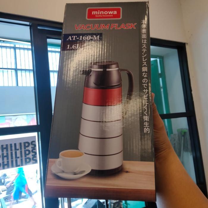 Minowa Termos Kaca Air Susu Bayi Panas 1 Liter 1,3 Liter 1,6 Liter Vacuum Hot Water Flask Best