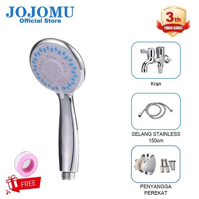 Juana - Jojomu Paket Shower Kamar Mandi 2 Mode Fungsi Kran Cabang Raspi Zinc Chrome Abs Food Grade