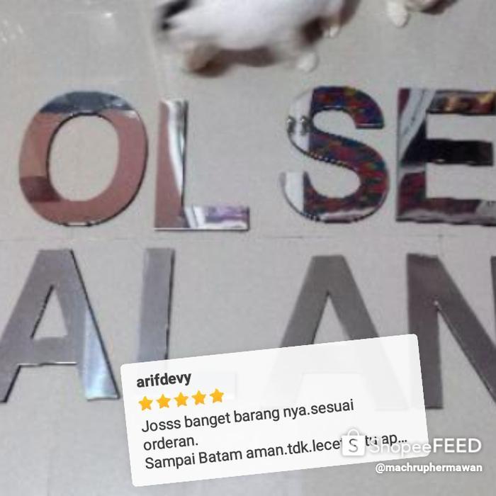 Best Seller Nomor Rumah 25Cm Stainless Original