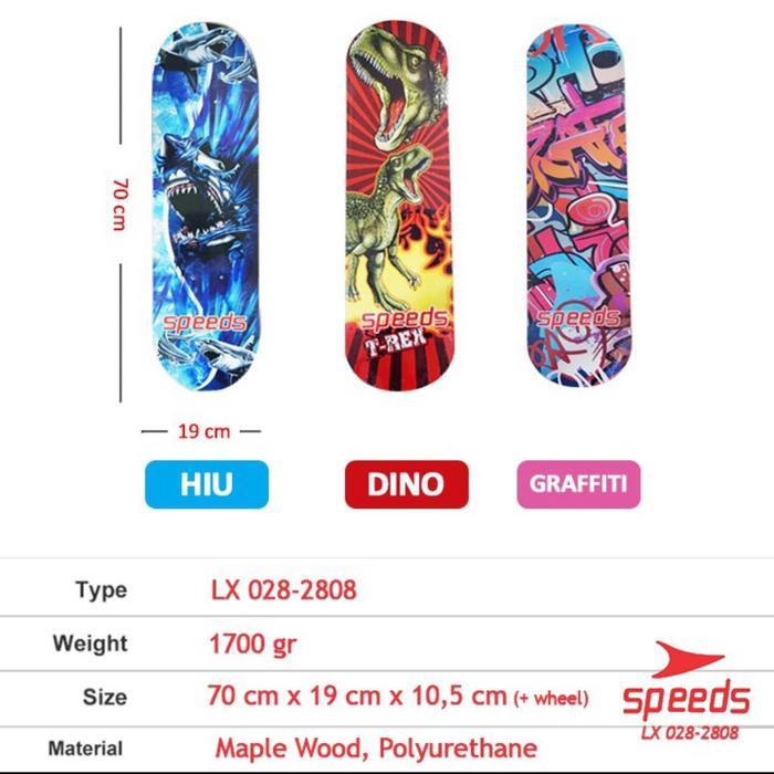Promo Papan Luncur Skateboard Fullset Dewasa Besar Kayu Skate Board 2808 Original