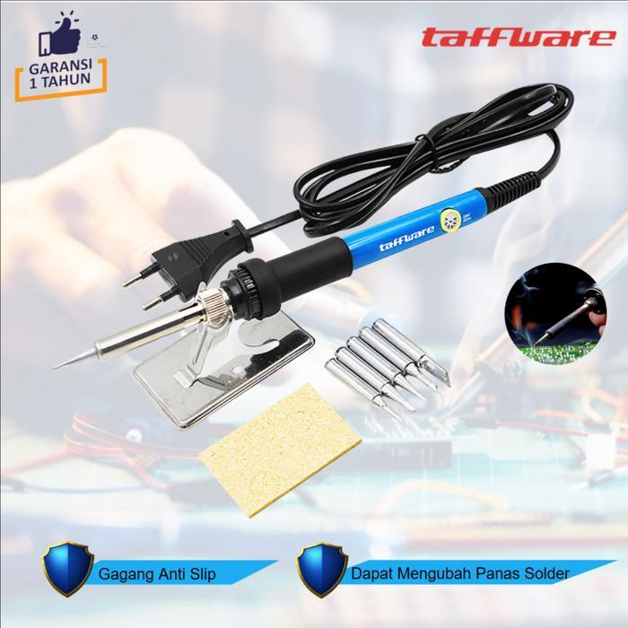 Solder Listrik 60 Watt 220 V Taffware 200 - 400 C Adjustable Temperature Dengan 5 Tips - CS 31