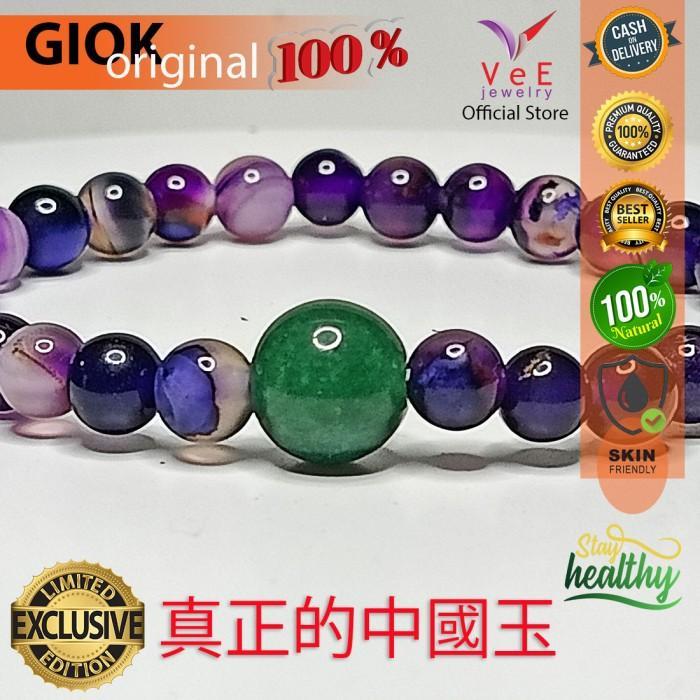 SALE Gelang Tasbih 33 Butir Batu Giok Kecubung Ungu Amethyst 6mm Cina Asli TERMURAH