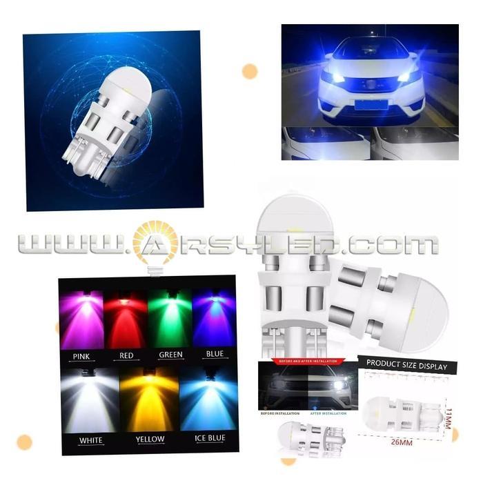 "New" ARSYLED Lampu Led Motor Senja Sein Plat T10 model oslam Lensa Honda Beat Fi Vario