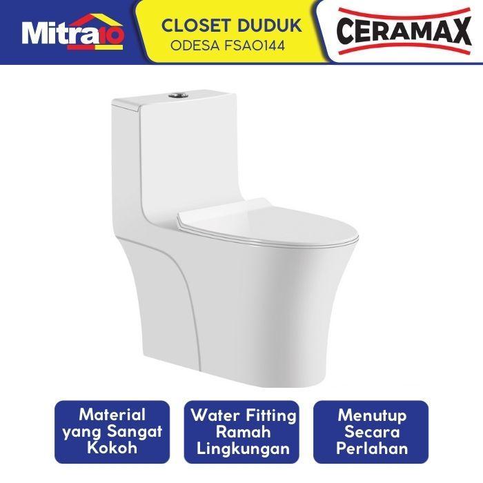 Kloset Duduk Ceramax FSA0144 Odesa One Piece Putih - Closet