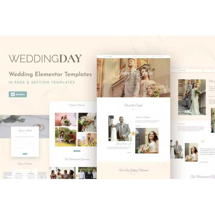 WeddingKit – Invite & Gallery Event Elementor Template Kit