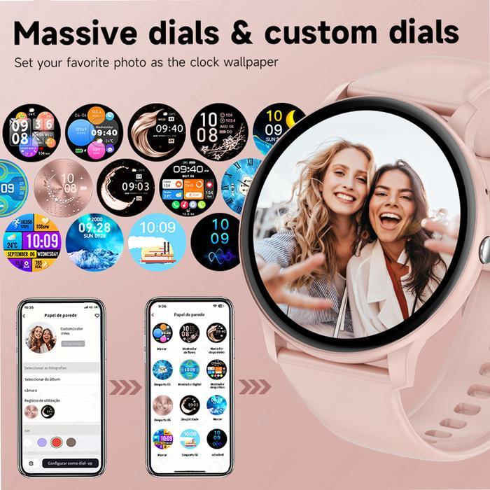 Lige New 2025 Jam Tangan Pintar Wanita Panggilan Bluetooth Pelacak Kebugaran Pemantauan Tidur