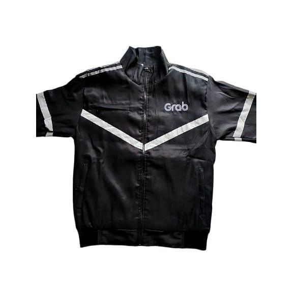 sar JAKET BOMBER HITAM DRIVER ONLINE grab nyala