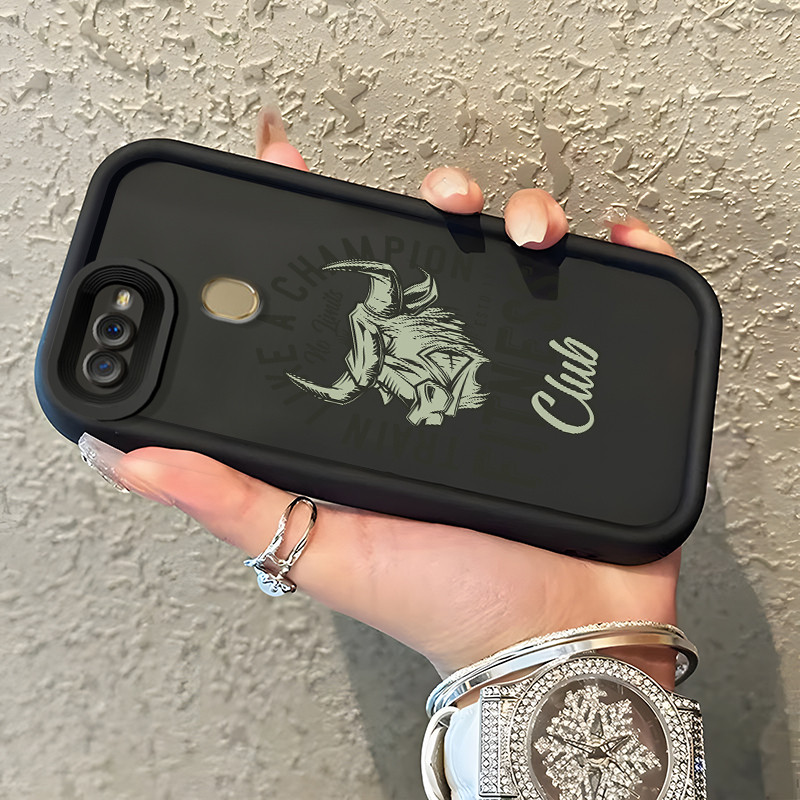 Casing Hp Untuk OPPO A7 OPPO A5s OPPO A12 OPPO A12S A11k Case Sketsa sapi Kasing Anti Guncangan Cesi