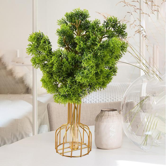 Setangkai Tanaman Hias Daun Bonsai Cemara Kipas Artificial Leaf Dekorasi Taman Dekorasi Pesta