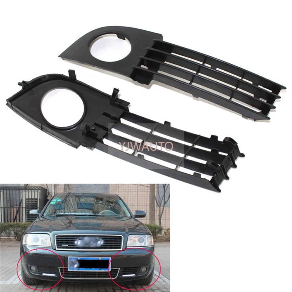 For Audi A6 C5 2003 2004 2005 Foglights Cover Car Fog Lamp Vent Base Front Bumper Driving Fog Light