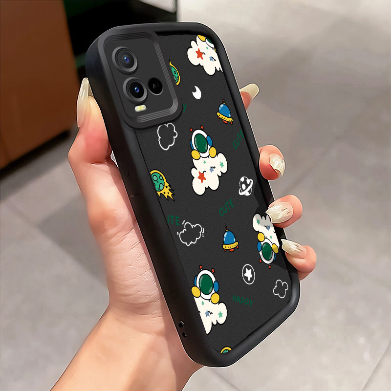 Casing Hp VIVO Y21 Y21s Y21T Y21E Y21A Y21G Y33T Y33s Case Casing Awan ruang angkasa pola Kasus tang