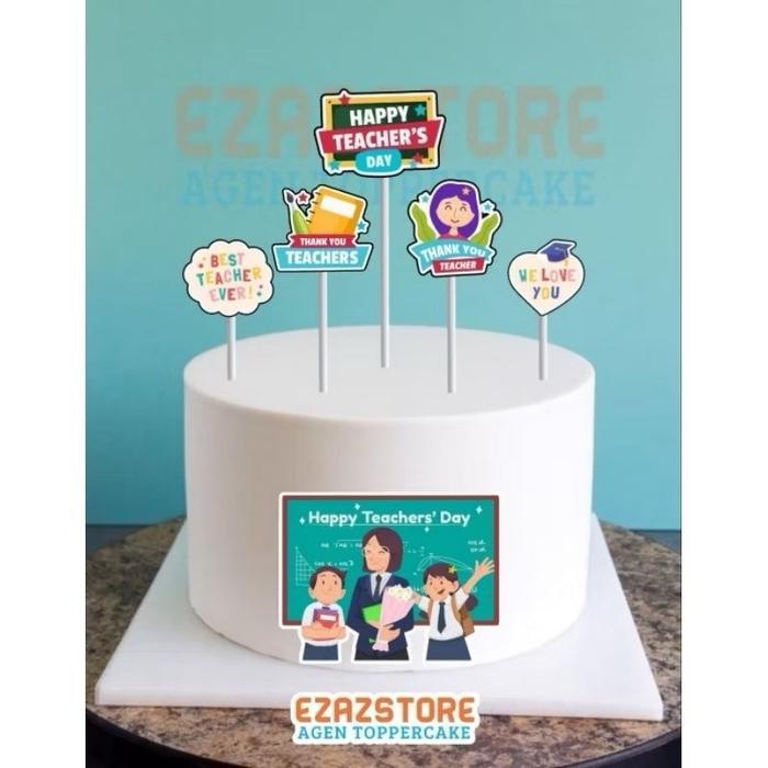 Hari Guru, Topper Cake, Topper Kue Hari Guru, Topper Bucket, Topper Tumpeng
