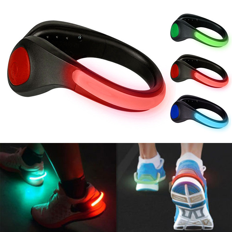 NEW Sports Running Safety USB LED Shoes Clip Luminous Light Reflective No-slip Clips Luminous Clips