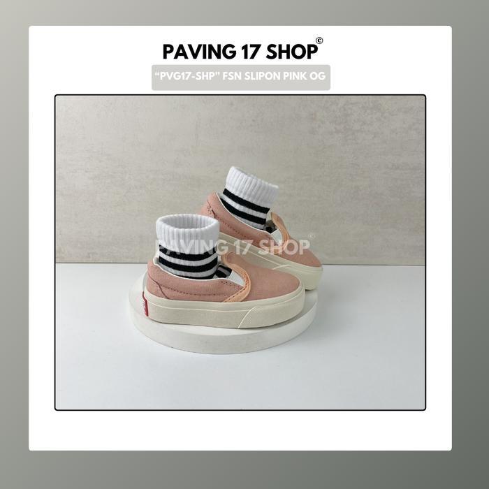 PAVING SHOP 17 sepatu anak laki-laki dan perempuan FSN SLIPON PINK OG usia 10 Bulan - 8 Tahun
