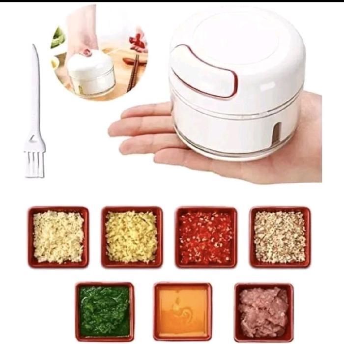 Mini speedy Chopper blender tangan tarik alat pencacah bawang bumbu masak