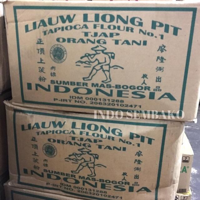 Sagu Tani Dus 1Kg X 10Bks / Sagu Liong Pit / Tapioca Flour / Liauw Liong Pit Kardus / Liong Pit Dus
